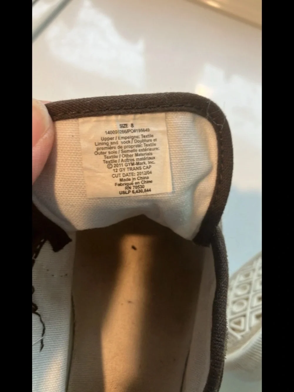 Gymboree plaid Brown and White Sneakers Hoo Loop closure toddler 8
